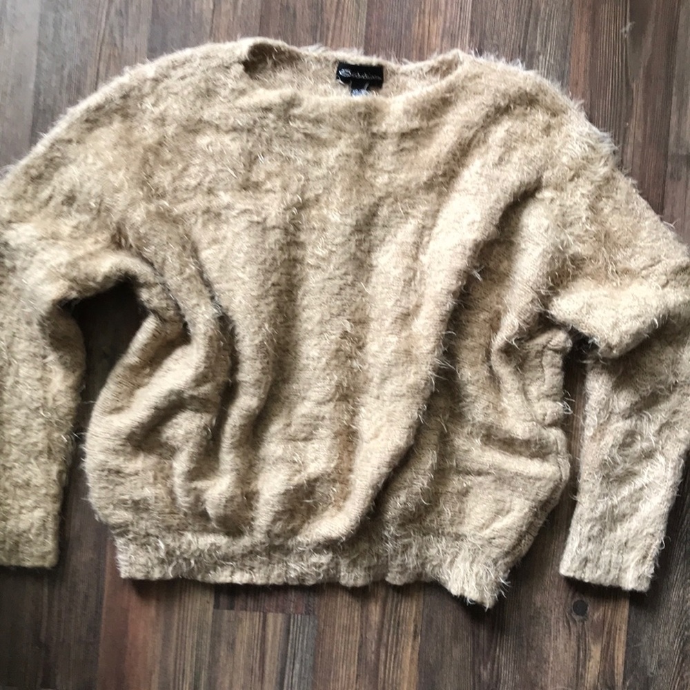 Fuzzy teddy bear sweater